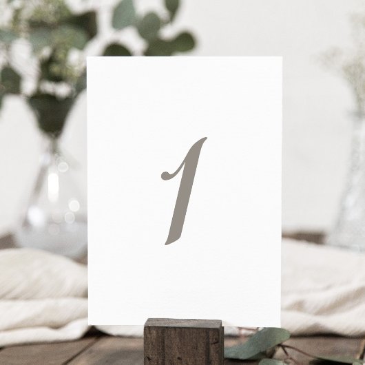 Minimalistisch grijs kleurentabelnummer kaart