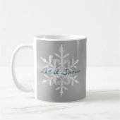 Minimalistisch grijs laat de sneeuwnaam Snowflake Koffiemok (Links)