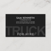 Minimalistisch grijs Oversize vrachtwagensignaal Visitekaartje (Voorkant)