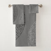 Minimalistisch grijs patroon bad handdoek (Insitu)