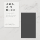 Minimalistisch / Grijs Visitekaartje (Voorkant / Achterkant)