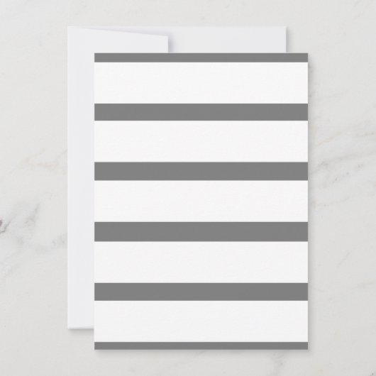 Minimalistisch grijs witscript gestreept Vrijgezel Kaart (Achterkant)