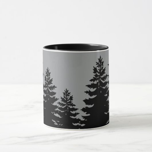 Minimalistisch grijs zilverkleurig mok (Midden)