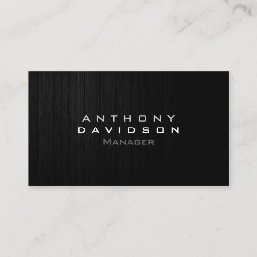 Minimalistisch grijs zwart Visitekaartje (Voorkant)