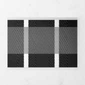 Minimalistisch Grijze Ring Logo bruiloft Drieluik Uitnodiging (Cover)