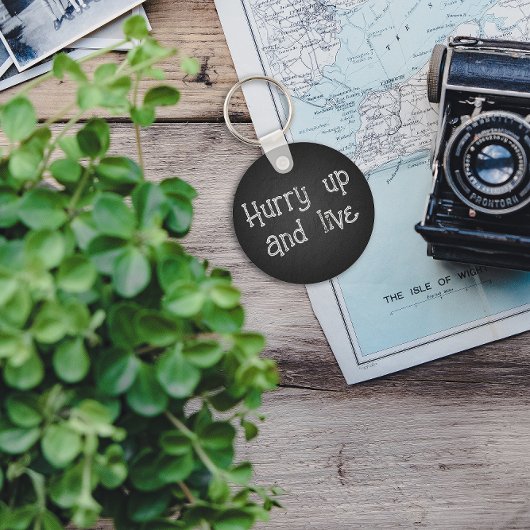 Minimalistisch grijze stoïcijn sleutelhanger