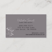 Minimalistisch grijze visitekaartje (Achterkant)