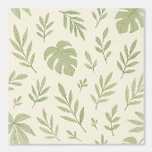 Minimalistisch groen botanisch kinderdagverblijf b behang (Voorkant)