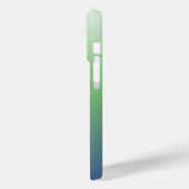 Minimalistisch groen en blauw gradiëntmonogram Case-Mate iPhone case (Achterkant / Links)
