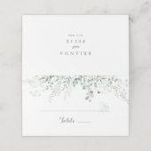 Minimalistisch groen Eucalyptus bruiloft plaats ka (Buitenkant ongevouwen)