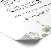 Minimalistisch groen eucalyptus selfie stationsbor poster (Hoek)