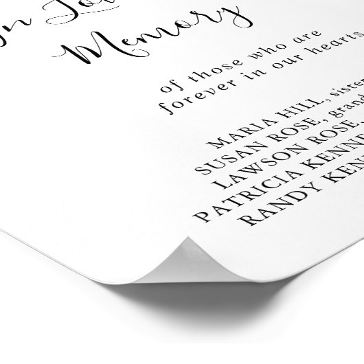 Minimalistisch groen eucalyptus ter nagedachtenis poster (Hoek)