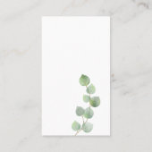 Minimalistisch groen goud met eucalyptus Leaf Visitekaartje (Achterkant)