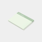 Minimalistisch groen kleverig post-it® notes (Schuin)