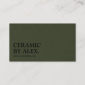 Minimalistisch Groen Logo Visitekaartje (Voorkant)