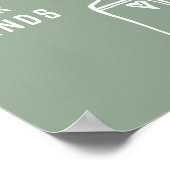 Minimalistisch groen, schuif uw handen op een zeep poster (Hoek)