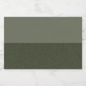 Minimalistisch groen verlooplabel van mos – Aanpas Likeurfles Etiket (Enkel label)