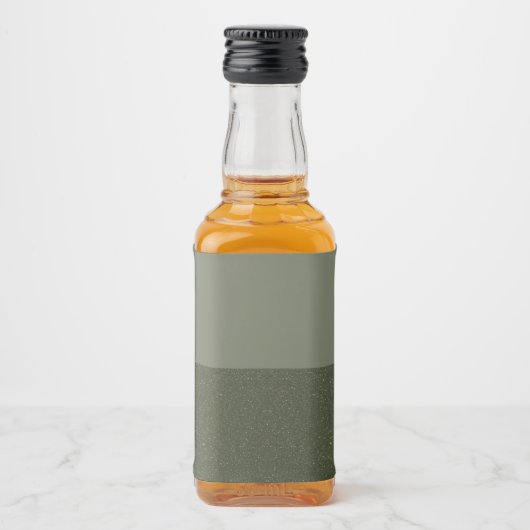 Minimalistisch groen verlooplabel van mos – Aanpas Likeurfles Etiket (Voorkant)