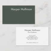 Minimalistisch groen Visitekaartje van de professi (Voorkant / Achterkant)