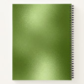 Minimalistisch-groene iriserende textuur notitieboek (Achterkant)