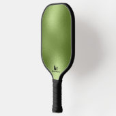 Minimalistisch-groene iriserende textuur pickleball paddle (Links)