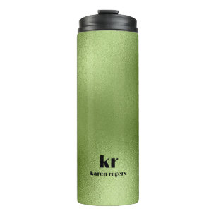 Minimalistisch-groene iriserende textuur thermosbeker