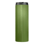 Minimalistisch-groene iriserende textuur thermosbeker (Achterkant)