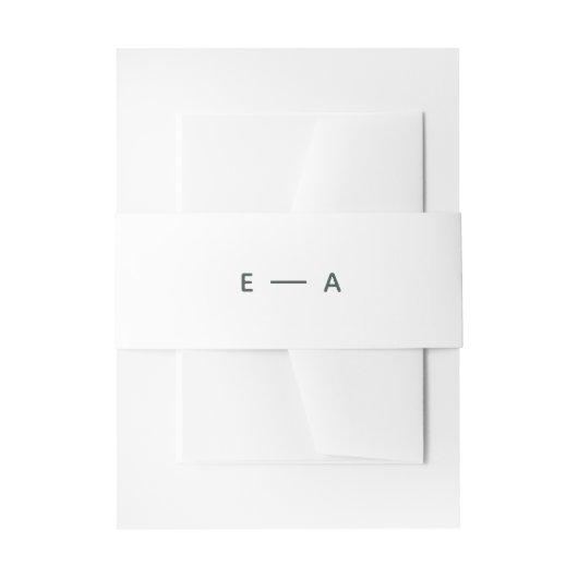 Minimalistisch Groom Monogram Weddenschap Uitnodigingen Wikkel (Voorkant Voorbeeld)
