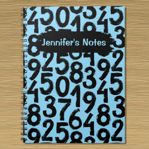 minimalistisch Grunge-getallenpatroon-Notitieboek Notitieboek