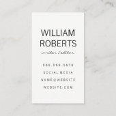 Minimalistisch Grunge-monogram Visitekaartje (Achterkant)