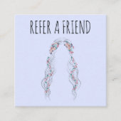 Minimalistisch Haarstylist bruid golvend haar chiq Afsprakenkaartje (Voorkant)