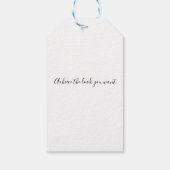 Minimalistisch Haarstylist bruid golvend haar chiq Cadeaulabel (Achterkant)