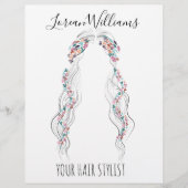 Minimalistisch Haarstylist bruid golvend haar chiq Flyer (Voorkant)