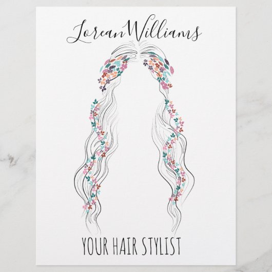 Minimalistisch Haarstylist bruid golvend haar chiq Flyer (Voorkant)