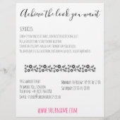 Minimalistisch Haarstylist bruid golvend haar chiq Flyer (Achterkant)