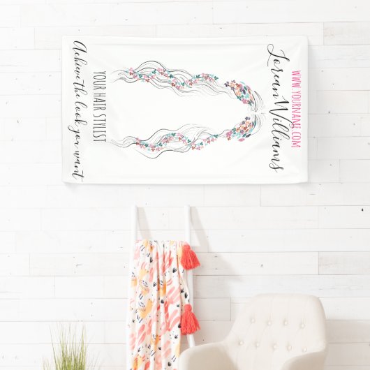 Minimalistisch Haarstylist bruid golvend haar chiq Spandoek (Insitu)