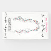 Minimalistisch Haarstylist bruid golvend haar chiq Spandoek (Horizontaal)