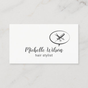 Minimalistisch hair Stylist Typografie Beauty Salo Visitekaartje