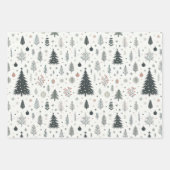 Minimalistisch handgeschilderd boompatroon inpakpapier vel (Voorkant)