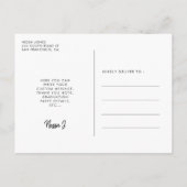 Minimalistisch handgeschreven afstuderen Foto Briefkaart (Achterkant)