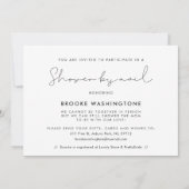 Minimalistisch handgeschreven Baby shower per post Kaart (Achterkant)