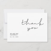 Minimalistisch handgeschreven bedankkaart (Voorkant)