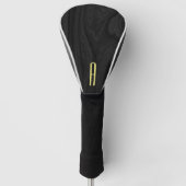Minimalistisch handgeschreven houten patroonmonogr golfheadcover (Voorkant)