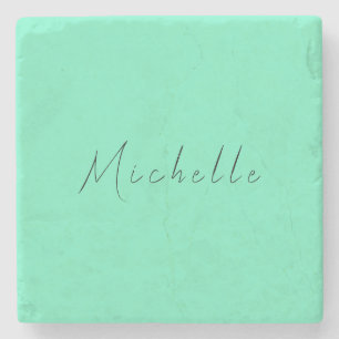 Minimalistisch handgeschreven professionele modern stenen onderzetter