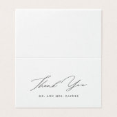 Minimalistisch handgeschreven script Aangepaste br Kaart (Buitenkant ongevouwen)