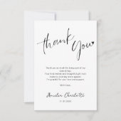 Minimalistisch handgeschreven script hart verjaard bedankkaart (Voorkant)