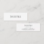 Minimalistisch handgeschreven script moderne Sjabl Mini Visitekaartje (Voorkant / Achterkant)