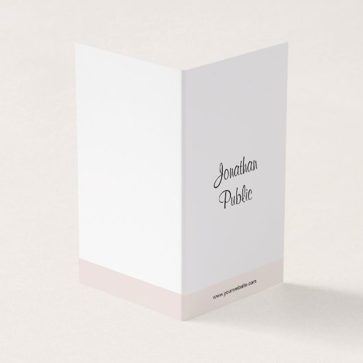 Minimalistisch handgeschreven script Professional  Visitekaartjes (Buitenkant)