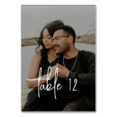 Minimalistisch handgeschreven script trouwfoto kaart (Voorkant)