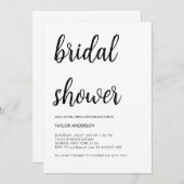 Minimalistisch handgeschreven script wit Vrijgezel Kaart (Voorkant / Achterkant)